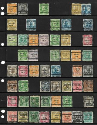 A Two Sided Vario Page Loaded With 99 California Local And Bureau Precancels