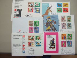 Six Germany Fdc With Semipostal Sets