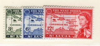 St Lucia 1958 Caribbean Federation Mnh