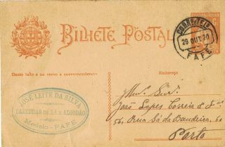 Portugal - 1920 Inteiro Postal 2 C.  Ceres.  Fafe