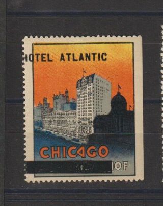 Us Poster Stamp Hotel Misplaced Overprint