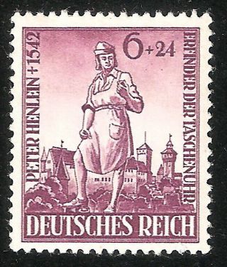 Dr Nazi Reich Rare Ww2 Wwii Stamp Hitler Swastika Monument Anniversary P.  Henlein