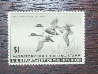 Jlebeau555 Rw12 Federal Duck Stamp Shoveller Ducks In Flight Mh Cv = $40.  00