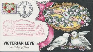 3275 55c Love Hand Painted Fred Collins Cachet First Day Cover