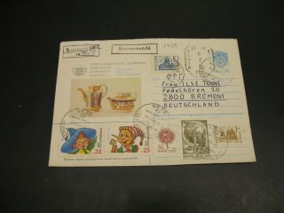 Russia 1992 Registered Stationery Cover To Germany 1458