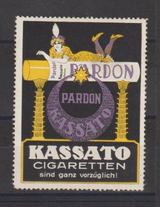 German Poster Stamp Design Cigarettes Fashion Rr