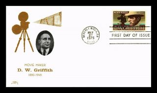 Dr Jim Stamps Us D W Griffith Movie Maker Colonial Cachet First Day Cover