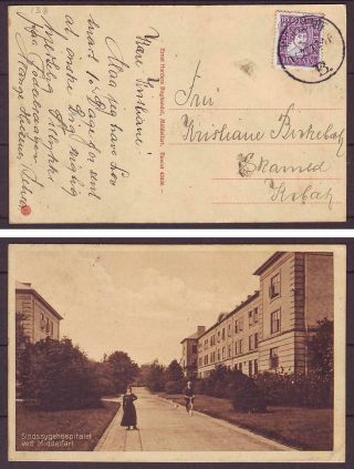 E1941/ Denmark Middelfart Postcard Cover 1922 W/single Chr.  4 Issue