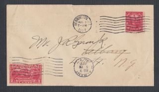 Usa 1927 2c Bourgoyne & Vermont First Day Covers Albany Ny & Bennington Vt $20