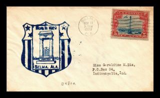 Dr Jim Stamps Us Selma Alabama Dual Cachet Air Mail Cover 1929
