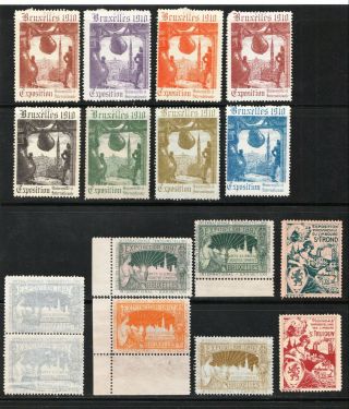 Poster Stamps Cinderella Labels Vignettes etc - Appx 170 Pieces 2