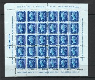 Gerald King Lundy Isle Full Sheet 2d Blues With Stars Rear Lot 291