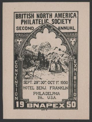 " Bnapex " 2nd Annual Convention / Exhibition,  Philadelphia 1950 - Souvenir Sheet