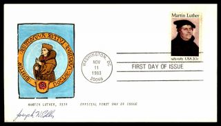Mayfairstamps Us Fdc 1983 Martin Luther Hand Painted Cover Wwb_32429