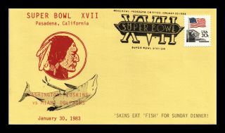 Dr Jim Stamps Us Bowl Xvii Football Event Cover Pasadena 1983