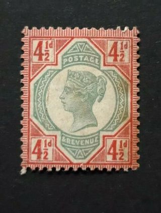 Gb Qv 1887/1900 Jubilee Issue 41/2d Green And Carmine Sg 206
