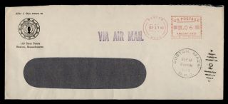 Dr Who 1943 Boston Ma Metered Advertising Submarine Signal Co Airmail E43252