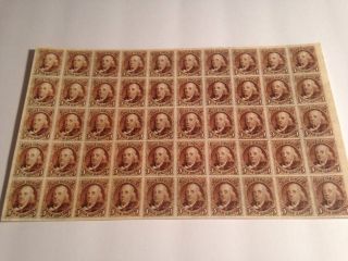Americas 1st Stamp Scott 1 Full Sheet Of 50 Commemorative Stamps