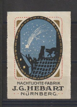 German Poster Stamp Artist J Jugard Rrr Space Cats
