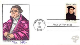2065 20c Martin Luther,  Pugh H/p Hand Painted [e534750]