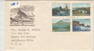 Iceland 1966 Fdc Seascapes 380 - 83