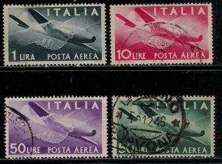 Italy 1945 - 1946 Old Air Post Stamps - Plane And Clasped Hand