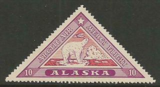 Us Alaska 1920s " Arctic Air " Triangle Poster Label Wmr