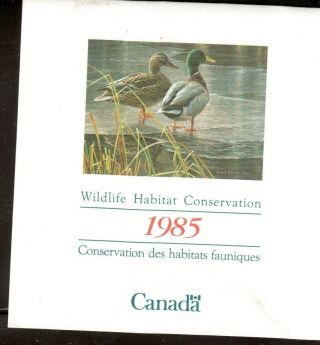 Cd1b - Canada First Of Nation Duck Stamp Booklet Of 1.  02 Cd1b