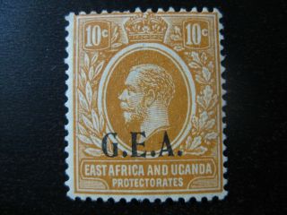 East Africa German Colony Gea British Occupation Overprint Stamp