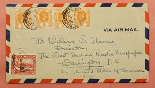 1944 Antigua Leeward Islands Mixed Frank St Johns Airmail To Usa