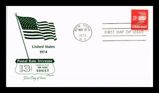 Dr Jim Stamps Us 13c Air Mail Flying Letter First Day Cover York