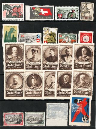 Poster Stamps Cinderella Labels Vignettes Etc - Appx 135 Pieces (cln 101)