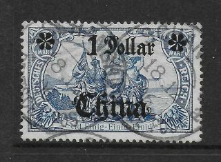 German Offices In China 1905 $1 On 2m Overprint; Scott 44,  Mi 35 A;