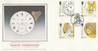 (12313) Gb Pps Sothebys Fdc Marine Timekeepers Greenwich 16 February 1993