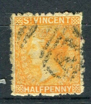 St.  Vincent; 1881 Early Classic Qv Issue Fine Shade Of 1/2d.  Value