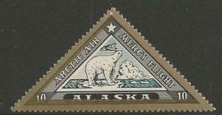 Us Alaska 1920s " Arctic Air " Triangle Poster Label Wgbg