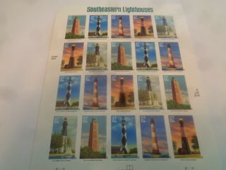 Southeastern Lighthouses,  20 37 Cent Stamps,  5 Different Lighthouse 1 Sheet