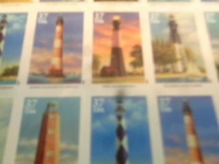 SOUTHEASTERN LIGHTHOUSES,  20 37 CENT STAMPS,  5 DIFFERENT LIGHTHOUSE 1 SHEET 3