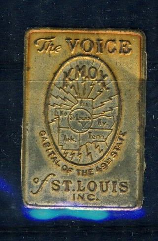 Kmox Non - Ekko Verified Radio Reception Stamp,  St.  Louis Missouri