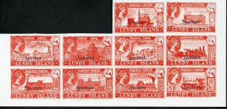 Gerald King Lundy Part Sheet Railway Stamps Imperf Specimen Overprint Lot 231