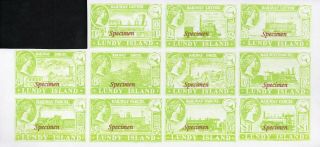 Gerald King Lundy Part Sheet Railway Stamps Imperf Specimen Overprint Lot 233