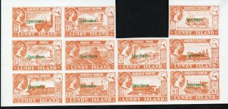 Gerald King Lundy Part Sheet Railway Stamps Imperf Specimen Overprint Lot 225