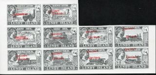 Gerald King Lundy Part Sheet Railway Stamps Imperf Specimen Overprint Lot 230
