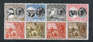 Gerald King Lundy Isle Block Of 8 Stamps See Scanned Picture U/m Lot 80x