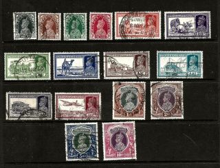 India 1937 Sg247 - 262 Part Set Of 16 To 10r Good See Scan