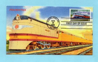 U.  S.  Fdc 3336 Ginsburg Cachet - The Hiawatha From The Famous Trains Set