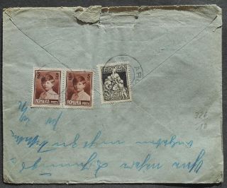 Romania 1926 Cover Sent To Germany Franked W/ 3 Stamps