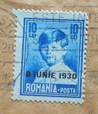 Romania 1930 Postcard sent from Bucharest to Essen franked w/ 10 Lei stamp 2