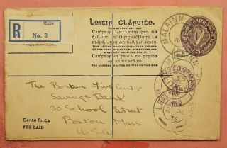 1935 Ireland H&g C6a Registered Letter Stationery Malin To Usa