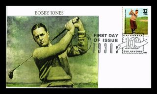Us Cover Bobby Jones Wins Grand Slam Golf Celebrate Century Numbered Fdc